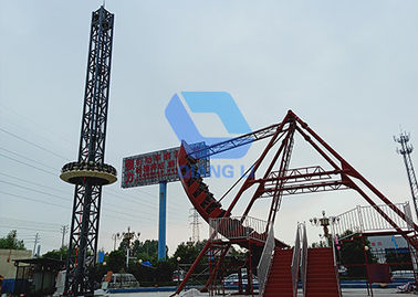 China Kundenspezifisches Vergnügungspark-Ausrüstungs-Drehfliegen-drehende Schwingen-Turm-Fahrt usine