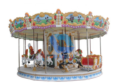 24 Personen-Minikarussell-Pferd, Fahrt auf das fröhliche gehen Runden-Spielplatz fournisseur